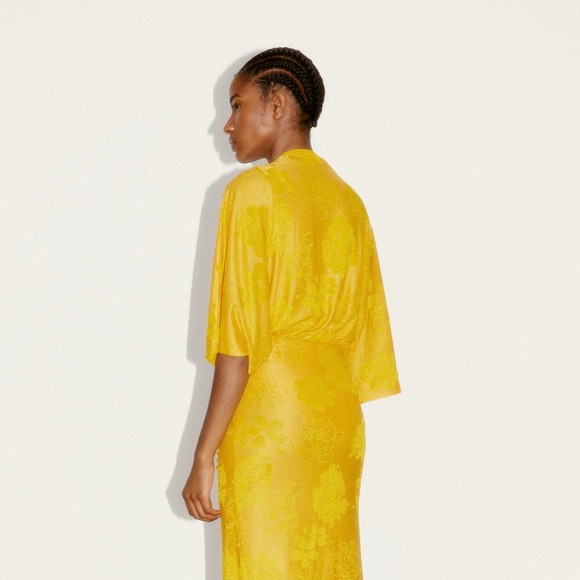 ZARA JACQUARD BODYSUIT GOLDEN YELLOW - Picture 11 of 11